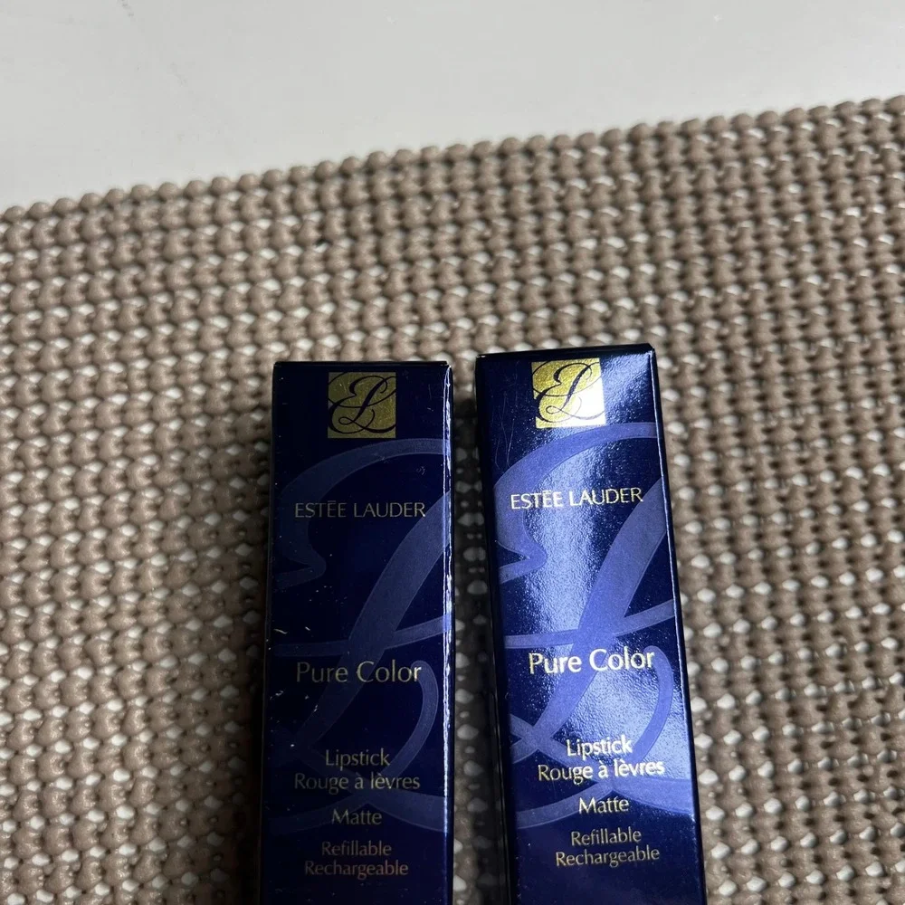 Estee Lauder Pure Color Matte Lipstick 600 Visionary Refillable Set of 2 New